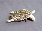 Native Zuni Antler Large Sea Turtle Fetish Carving by Ruben Najera C4669