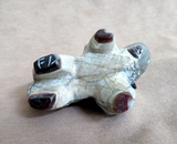 Native Zuni Picasso Marble Buffalo Carving fetish by Freddie Leekya C4777