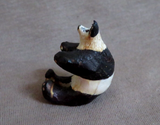 Native Zuni Antler Mini Panda Bear Fetish Carving by Ruben Najera C4671