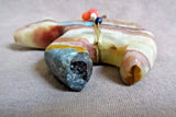 Native Zuni Banded Onyx Bear w heartline Fetish by Fernando Laiwakete C3015
