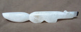 Native Zuni White Alabaster Wolf Fetish with heartline by Gabriel Quam - C2270