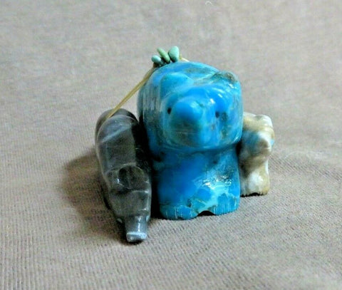 Zuni Turquois, Jasper &  Fluorite Bear Unity Trio by LaVies Natewa C3715