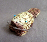 Zuni Cedar Wood Extra Large Beaver Fetish carving by Angel Yatsayte C4446