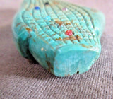 Native Zuni Turquoise Two Sided Maiden Fetish by Sandra Quandelacy C2204