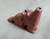Native Zuni Sacred Pipestone Coyote Fetish Carving by Jesus Espino  - C3889