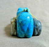 Zuni Turquois, Jasper &  Fluorite Bear Unity Trio by LaVies Natewa C3715
