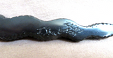 Native American Large Zuni Jet Rattlesnake Fetish by Jonathan Shack - C4102