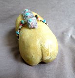 Native Zuni Zuni rock XL Fat Butt Bear Fetish w/ Bundle by Bryson Bobelu C4064