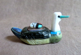 Native Zuni Multi-stone Duck w/ Sunface Fetish by Darrin Boone  C4374