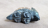Zuni Black Marble & Shell Armadillo Fetish Carving by Darrin Boone  C4504