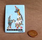 Native Zuni Miniature Shalako & Fire God Painting  by H Patrick Sanchez HP98