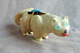 Native Zuni Zuni Rock Mountain Lion Carving fetish by Freddie Leekya C3582