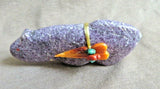 Zuni Simmering Lepidolite Mountain Lion Fetish by Leland & Daphne Boone C3694