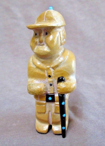 Native Zuni Gorgeous Zuni Rock Ranger Scout Fetish by Freddie Leekya C2700