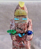 Zuni AMAZING  Jasper & Multi-stone Long Hair Kachina Carving by Jon Quam - C2790