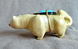 Native Zuni Zuni Rock Mountain Lion Carving fetish by Freddie Leekya C3582