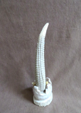 Native Zuni Antler Corn Maiden w Offering Fetish Carving by Mike Tucson C4513