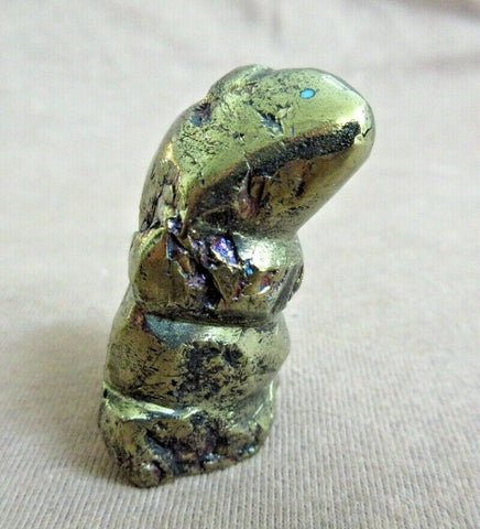 Zuni RARE Peacock Ore Prairie Dog Fetish by Clayton & Abby Panteah C3089