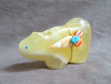 Zuni Honey Calcite Mountain Lion Fetish by Leland Boone & Daphne Quam C4235