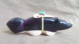 Zuni RARE Purple Bowlerite Wolf Fetish by Leland Boone & Daphne Quam C4098