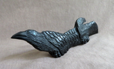 Native American Zuni Jet Ravens Duo Fetish Carving by Rochelle Quam  C4276