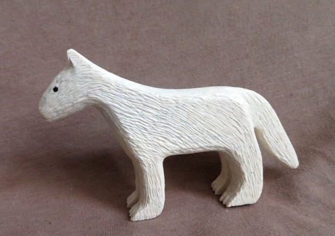 Native Zuni Fishrock Wolf Carving Fetish by Jesus Espino  - C4576