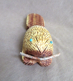 Zuni Cedar Wood Extra Large Beaver Fetish carving by Angel Yatsayte C4446