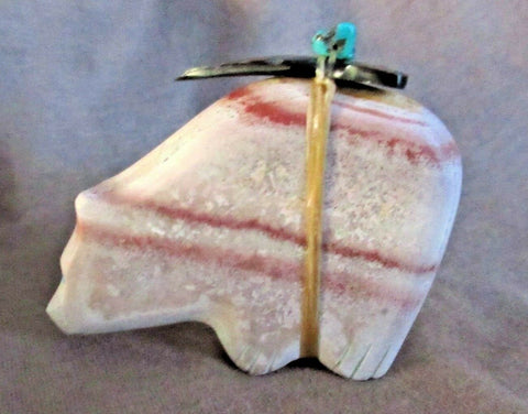 Zuni RARE Wonderstone Bear w Bundle Fetish by Leland & Daphne Boone C2897