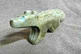 Native Zuni Jasper Wolf Fetish w Heartline by Donovan Laiwakete C3549
