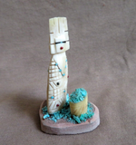 Native Zuni Antler Tableta Maiden with Offering Fetish By Carl Etsate C4327