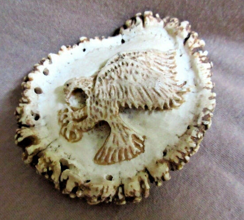 Native Zuni Antler Eagle in Flight Fetish by Lewis Malie  - C2903