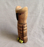 Native Zuni Large Wood Owl Carving Fetish by Al Lewis C4322