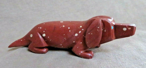 Native Zuni Sacred Pipestone Dachshund Dog by Carver Michael Coble C3898