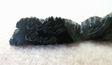 Native American Zuni Mini Jet Trio Ravens Fetish Carving by Rochelle Quam  C4000