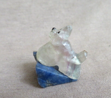 Native Zuni Fluorite Micro Mini Poodle Dog Fetish Carving by Ruben Najera C4510