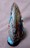 Zuni Picasso Marble Double Corn Maiden Fetish by Vickie Quandelacy - C1073