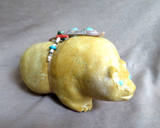 Native Zuni Zuni rock XL Fat Butt Bear Fetish w/ Bundle by Bryson Bobelu C4064
