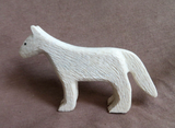 Native Zuni Fishrock Wolf Carving Fetish by Jesus Espino  - C4576