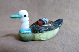 Native Zuni Multi-stone Duck w/ Sunface Fetish by Darrin Boone  C4374