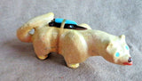 Native Zuni Zuni Rock Mountain Lion Carving fetish by Freddie Leekya C3582