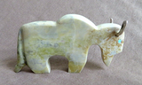 Zuni Jasper Buffalo Fetish Carving W Heartline by Bernard Laiwakete C4447