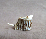 Native Zuni Antler Mini Mouse in log Fetish Carving by Ruben Najera C4619