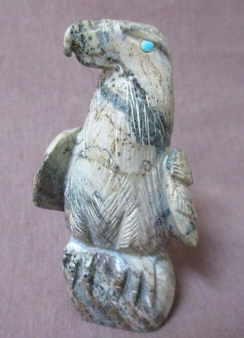 Zuni Serpentine Eagle by Mike LaWeka signed - C0527