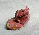 Native Zuni Sacred Pipestone Tranquil Horse Fetish by Georgette Booqua C3478