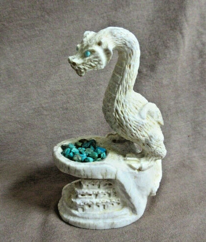 Zuni Game of Thrones Antler XL Dragon w/ offering Fetish by Scott Garnaat C3453