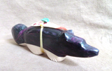 Zuni RARE Purple Bowlerite Wolf Fetish by Leland Boone & Daphne Quam C4098