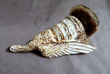 Native  Zuni Antler Huge Turkey Fetish Carving by Ruben Najera C4260