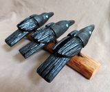 Native Zuni Extra Large Wood Raven Trio Carving Fetish by Al Lewis C4444