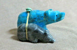 Zuni Turquois, Jasper &  Fluorite Bear Unity Trio by LaVies Natewa C3715