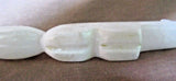 Native Zuni White Alabaster Wolf Fetish with heartline by Gabriel Quam - C2270